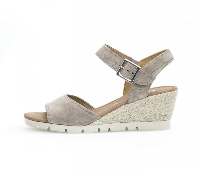 Gabor Damen Keilsandalette Beige - Rauleder Gabor Damen Keilsandalette Beige - Rauleder