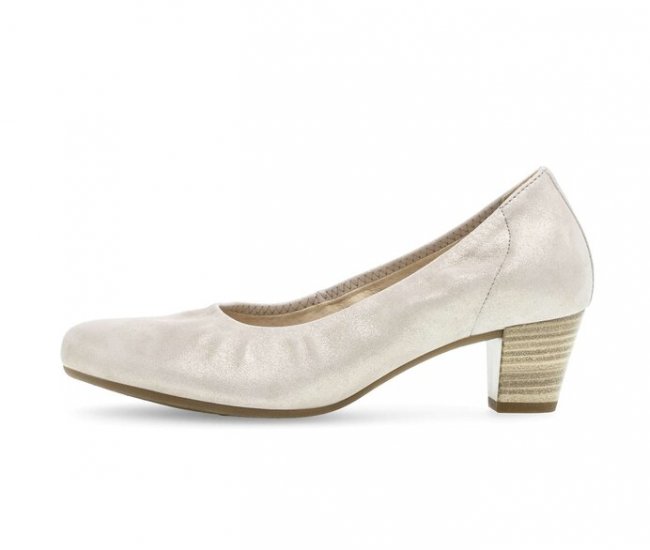 Gabor Damen Eleganter Pumps Beige - Effektleder Gabor Damen Eleganter Pumps Beige - Effektleder
