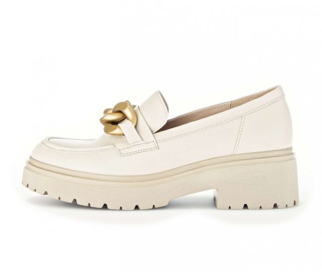 Gabor Damen Loafer Beige - Glattleder Gabor Damen Loafer Beige - Glattleder